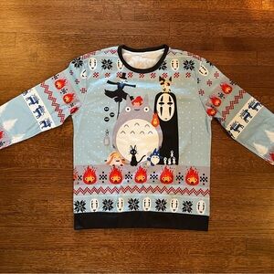 Studio Ghibli Themed Blue Holiday Sweatshirt (Adult)
